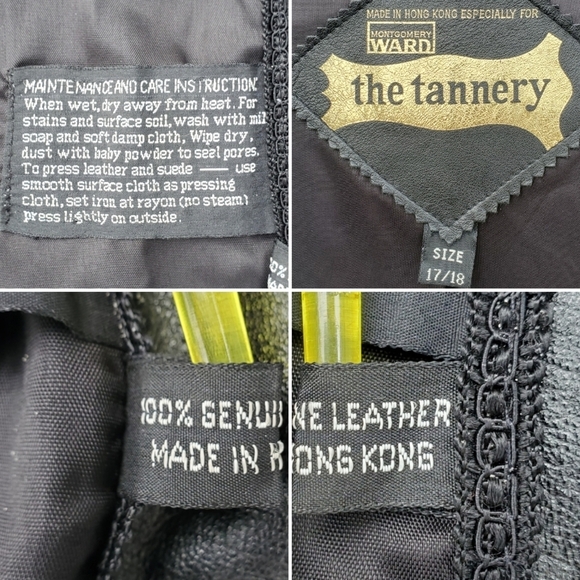 Vintage 70s Black Leather Double Breasted Belted Punk Goth Boho Trench Coat Md - Picture 5 of 6